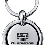 Jeep Gladiator Revolver Key Chain Fob - Silver - Official Licensed