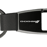 Dodge Stripe Premier Carabiner Key Chain Fob - Black Pearl - Official Licensed