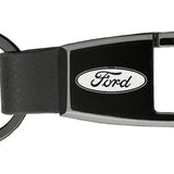 Ford Premier Carabiner Key Chain Fob - Black Pearl - Official Licensed