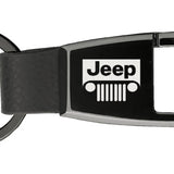 Jeep Grill Premier Carabiner Key Chain Fob - Black Pearl - Official Licensed