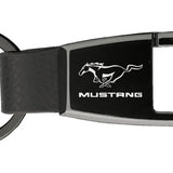 Ford Mustang Premier Carabiner Key Chain Fob - Black Pearl - Official Licensed
