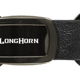 RAM Longhorn Leather Tri-Ring Key Chain Fob - Gun Metal - Official Licensed