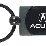 Acura Two-Tone Rectangular Key Chain Fob - Gun Metal - Official Licensed