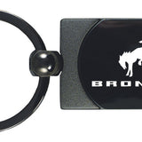 Ford Bronco 2020 Two-Tone Rectangular Key Chain Fob - Gun Metal - Official Licensed