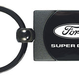 Ford Super Duty Two-Tone Rectangular Key Chain Fob - Gun Metal - Official Licensed