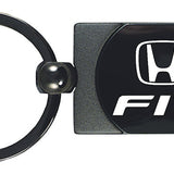 Honda Fit Two-Tone Rectangular Key Chain Fob - Gun Metal - Official Licensed