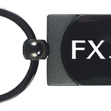 Infiniti FX35 Two-Tone Rectangular Key Chain Fob - Gun Metal - Official Licensed