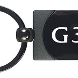 Infiniti G35 Two-Tone Rectangular Key Chain Fob - Gun Metal - Official Licensed
