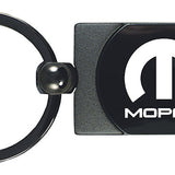 Mopar Two-Tone Rectangular Key Chain Fob - Gun Metal - Official Licensed