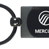 Mercury Two-Tone Rectangular Key Chain Fob - Gun Metal - Official Licensed