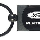Ford Platinum Two-Tone Rectangular Key Chain Fob - Gun Metal - Official Licensed