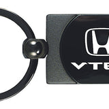 Honda VTEC Two-Tone Rectangular Key Chain Fob - Gun Metal - Official Licensed