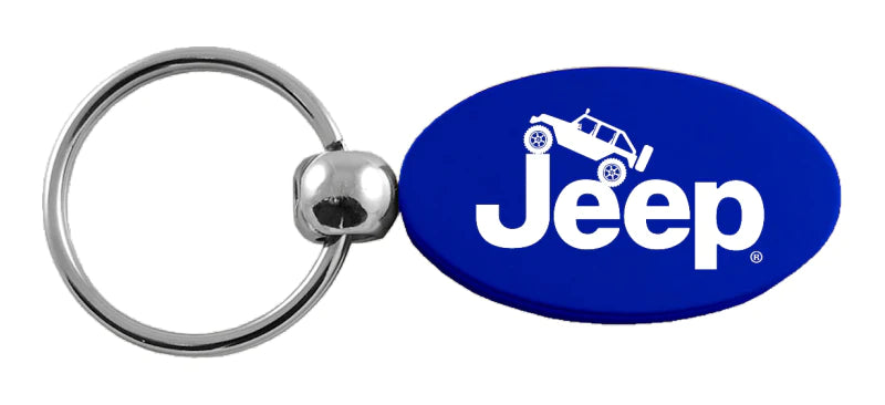 Jeep Climbing Oval Key Chain Fob - Official Licensed