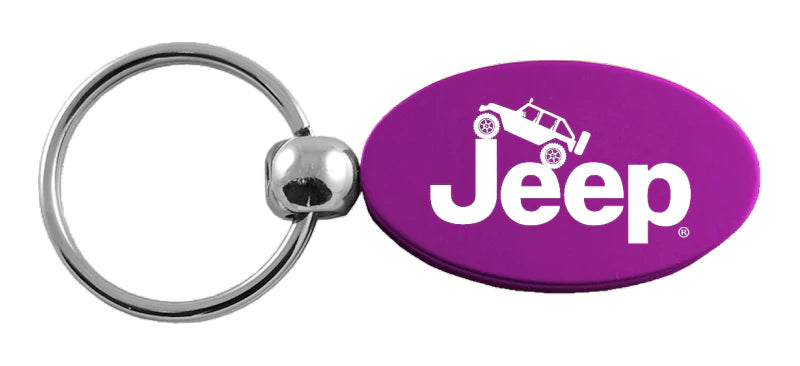 Jeep Climbing Oval Key Chain Fob - Official Licensed