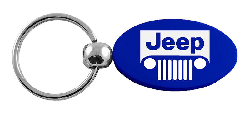Jeep Grill Oval Key Chain Fob - Official Licensed