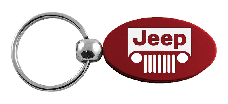 Jeep Grill Oval Key Chain Fob - Official Licensed