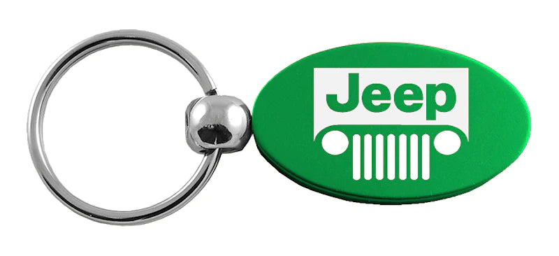 Jeep Grill Oval Key Chain Fob - Official Licensed