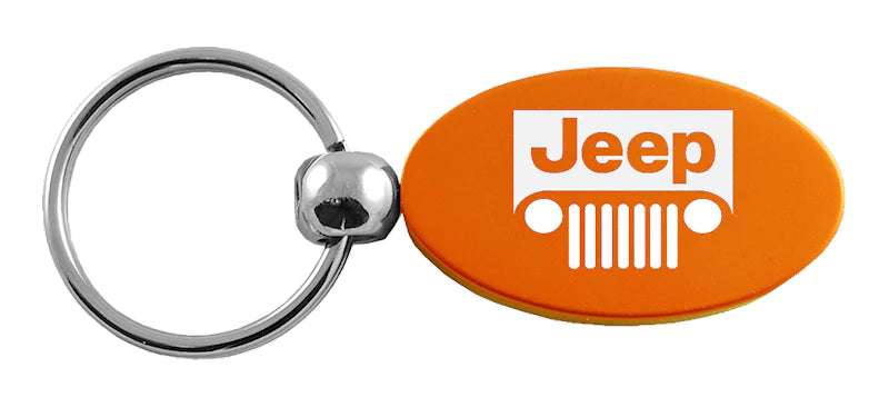 Jeep Grill Oval Key Chain Fob - Official Licensed