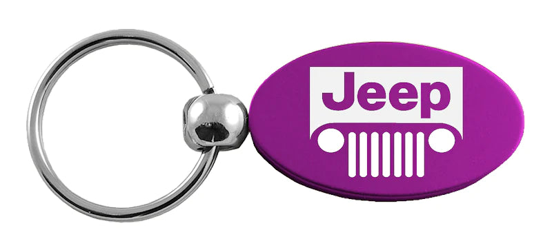 Jeep Grill Oval Key Chain Fob - Official Licensed