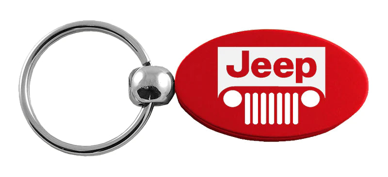 Jeep Grill Oval Key Chain Fob - Official Licensed
