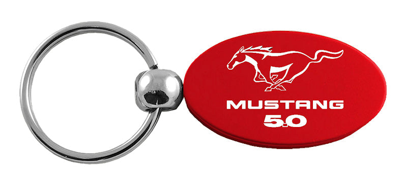 Ford Mustang 5.0 Oval Key Chain Fob - Official Licensed