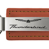 Ford Thunderbird Leather Key Chain Fob - Brown - Official Licensed