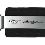Ford Mustang Script Carbon Fiber Leather Key Chain Fob - Official Licensed