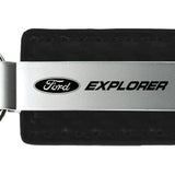 Ford Explorer Carbon Fiber Leather Key Chain Fob - Official Licensed