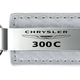 Chrysler 300C Carbon Fiber Leather Key Chain Fob - White - Official Licensed