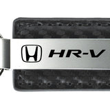 Honda HR-V Carbon Fiber Leather Key Chain Fob - Gun Metal - Official Licensed