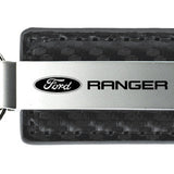 Ford Ranger Carbon Fiber Leather Key Chain Fob - Gun Metal - Official Licensed