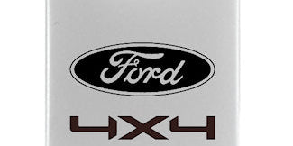 Ford 4X4 Duo Leather / Chrome Key Chain Fob - Official Licensed