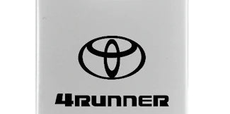 Toyota 4Runner Duo Leather / Chrome Key Chain Fob - Black - Official Licensed