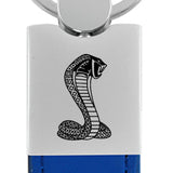 Ford Mustang Cobra Duo Leather / Chrome Key Chain Fob - Official Licensed
