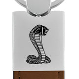 Ford Mustang Cobra Duo Leather / Chrome Key Chain Fob - Official Licensed