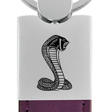Ford Mustang Cobra Duo Leather / Chrome Key Chain Fob - Official Licensed