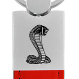 Ford Mustang Cobra Duo Leather / Chrome Key Chain Fob - Official Licensed