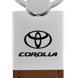 Toyota Corolla Duo Leather / Chrome Key Chain Fob - Official Licensed