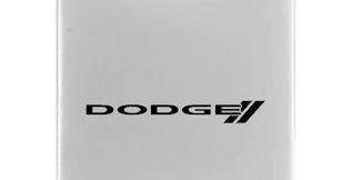 Dodge Stripe Duo Leather / Chrome Key Chain Fob - Official Licensed