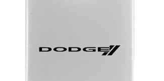 Dodge Stripe Duo Leather / Chrome Key Chain Fob - Official Licensed