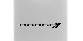 Dodge Stripe Duo Leather / Chrome Key Chain Fob - Official Licensed