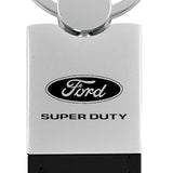 Ford Super Duty Duo Leather / Chrome Key Chain Fob - Official Licensed