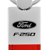 Ford F-250 Duo Leather / Chrome Key Chain Fob - Official Licensed