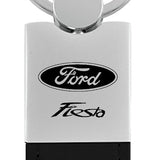 Ford Fiesta Duo Leather / Chrome Key Chain Fob - Official Licensed