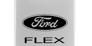 Ford Flex Duo Leather / Chrome Key Chain Fob - Official Licensed