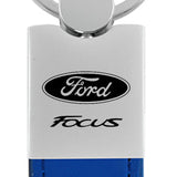 Ford Focus Duo Leather / Chrome Key Chain Fob - Official Licensed