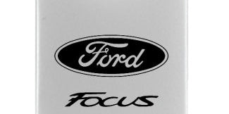 Ford Focus Duo Leather / Chrome Key Chain Fob - Official Licensed