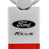Ford Focus Duo Leather / Chrome Key Chain Fob - Official Licensed