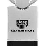 Jeep Gladiator Duo Leather / Chrome Key Chain Fob - Official Licensed