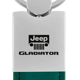 Jeep Gladiator Duo Leather / Chrome Key Chain Fob - Official Licensed